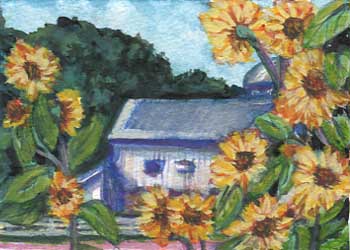 "Afternoon At Polk Farm" by Linda Markwardt, Verona WI - Watercolor - SOLD